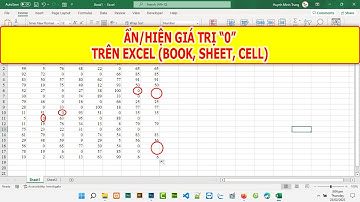 Ẩn/Hiện giá trị 0 trên Excel