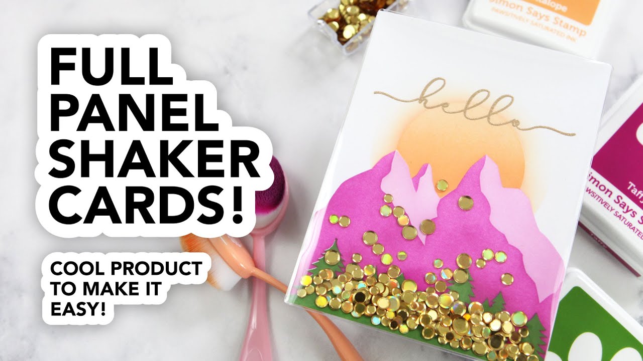 Full panel shaker cards made simple! A cool product from Waffle Flower Crafts!
