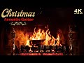 Peaceful Acoustic Guitar Christmas Music Fireplace - Instrumental Christmas Playlist - 4K Ambience