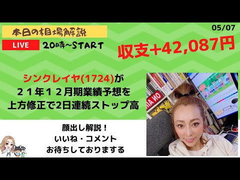 シンクレイヤ(1724)が２１年１２月期業績予想を上方修正で2日連続ストップ高