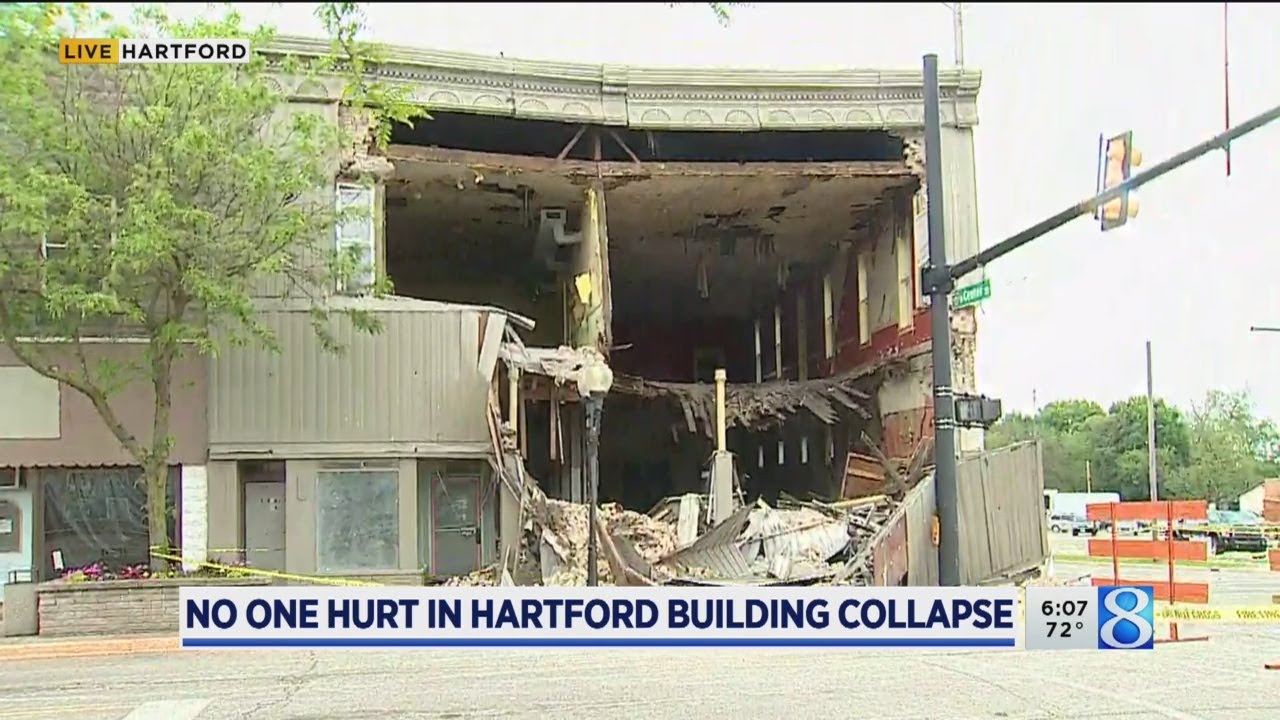 Building collapses in Hartford; no injuries reported - YouTube
