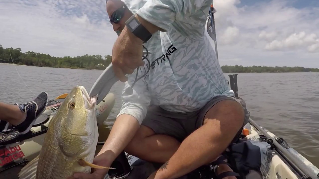 Kayak Fishing The Flats In Seagrove Beach, FL Bull Redfish YouTube
