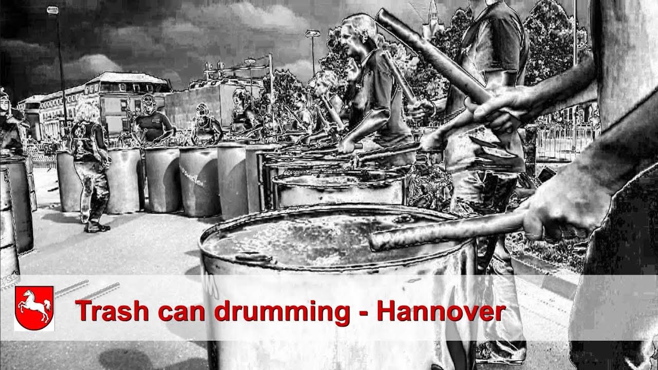 Trash can drumming Barrel drummer in Hanover YouTube