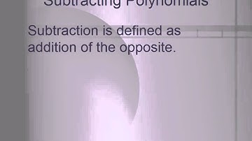 Algebra 1 9.2 Adding and Subtracting Polynomials