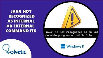 JAVA Not Recognized as Internal or External Command FIX ✅