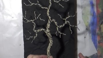 Mixed Media Tree Art PAINTED WIRE TREE Part 2 of 3