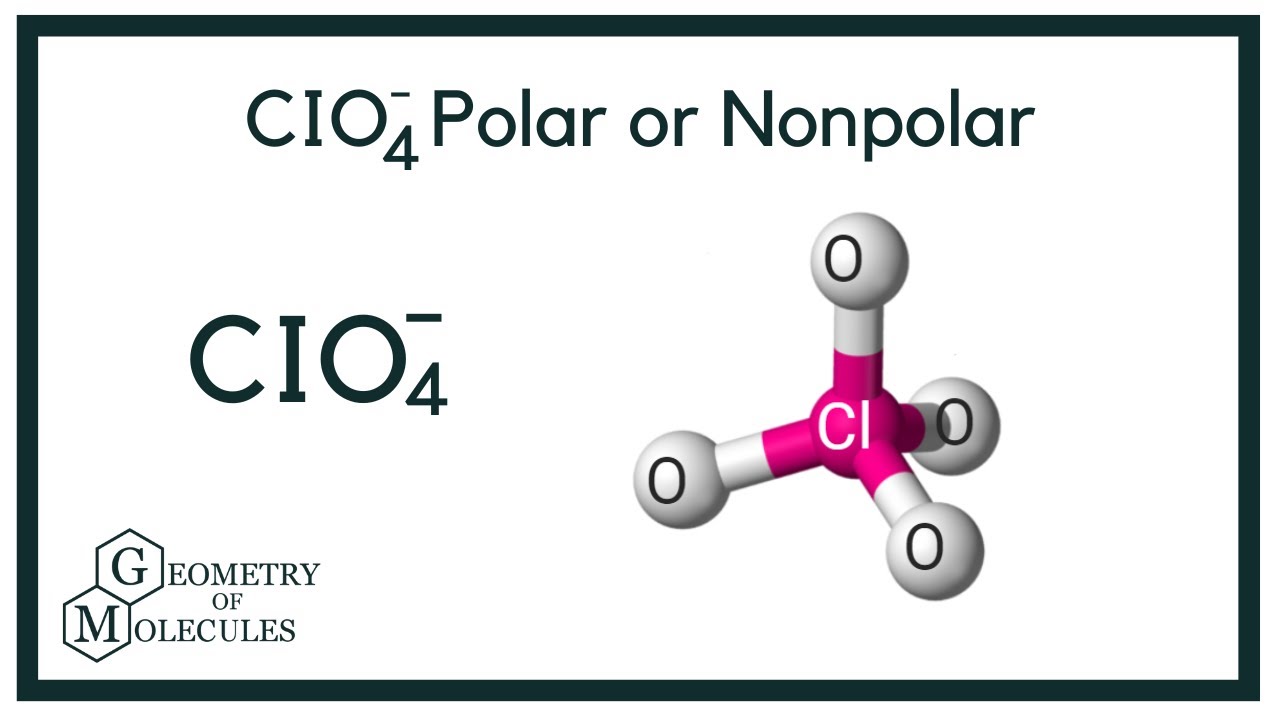 CIO4 Polar or Nonpolar (Perchlorate Ion) YouTube
