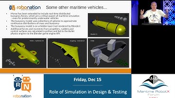 Role of Simulation in Design & Testing | 2017 Maritime RobotX Forum