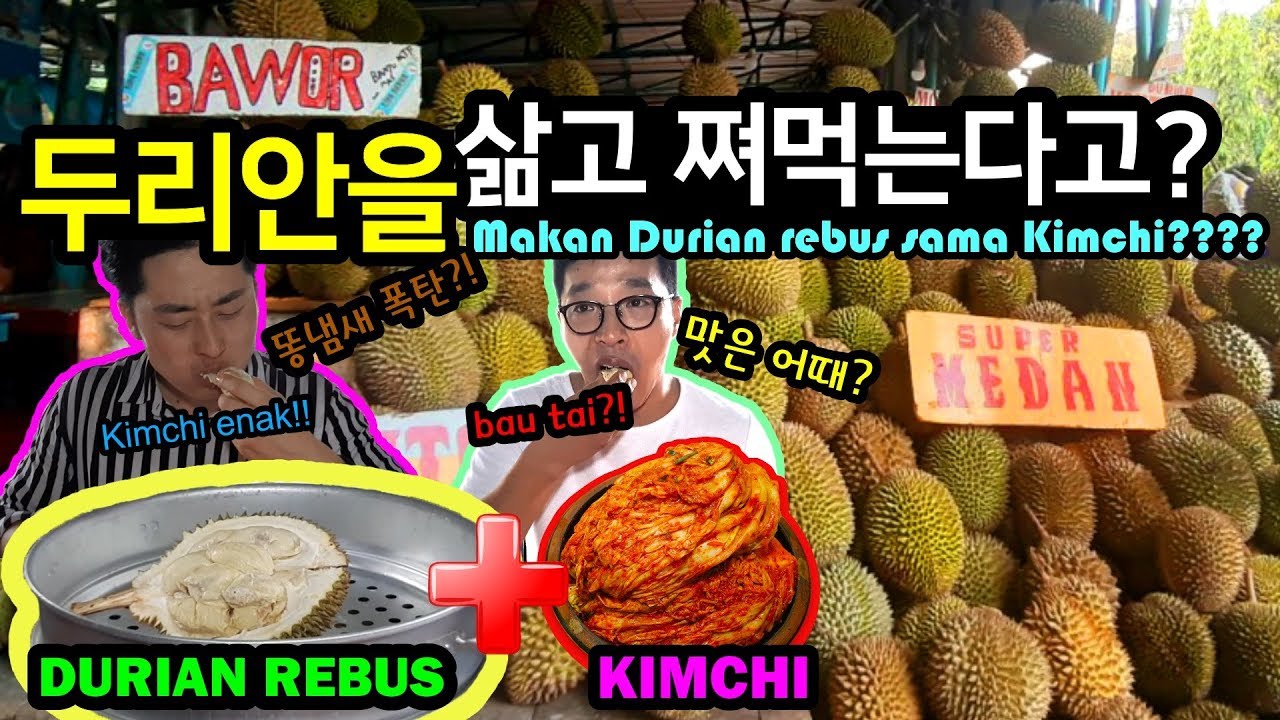 Durian Challenge! Makan Durian Rebus Dan Kukus + Kimchi 열대 과일의 왕자 두리안 삶고  쪄먹기 (Feat.김치.소금.후추) - Youtube