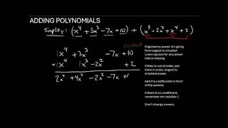 MAT 171   section 1-3   part 1 of 9   Adding and Subtracting Polynomials 1