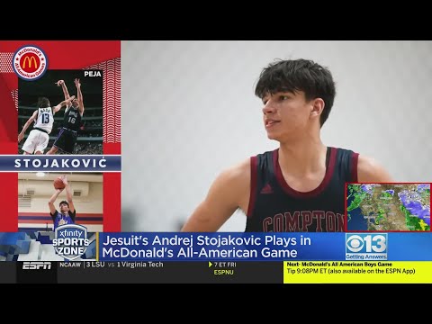 Jesuit's Andrej Stojakovic plays in McDonald's All-American Game