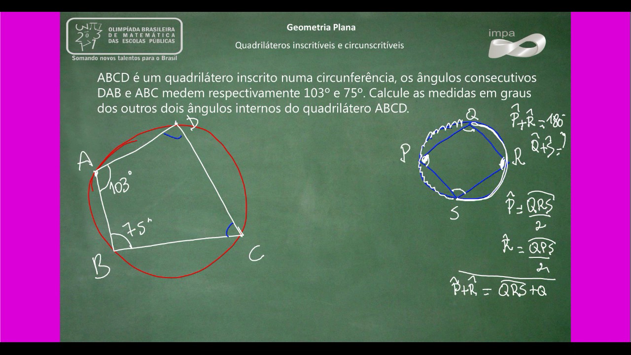 Quadriláteros inscritíveis e circunscritíveis - 03 - YouTube