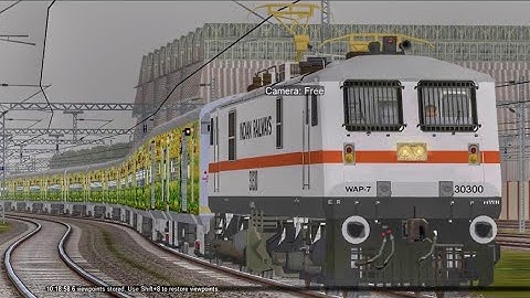 12274 New Delhi - Howrah Duronto Express with Howrah WAP 7 || Indian Train Simulator