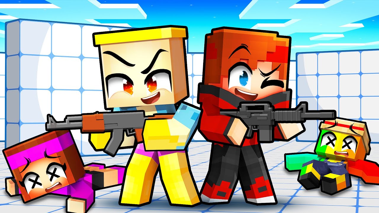 Nous jouons a RIVALS avec mes amis sur Minecraft !