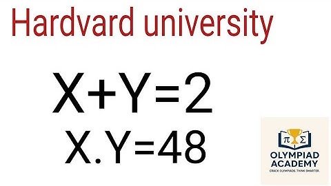 A Nice Olympiad Algebra Problem | How to solve for X and Y in this Question ?