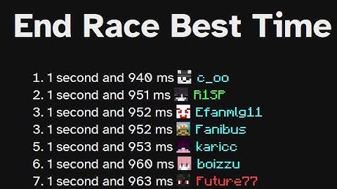 (WR) Hypixel Skyblock End Race in 1.940s