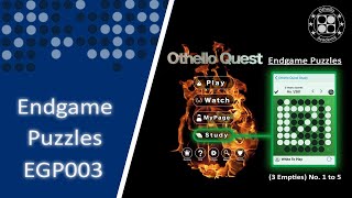 EGP003 - Othello Quest Endgame Puzzles (3 Empties) No. 1 to 5 screenshot 5