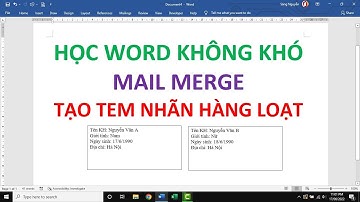 Mail Merge _ Tạo tem nhãn hàng loạt