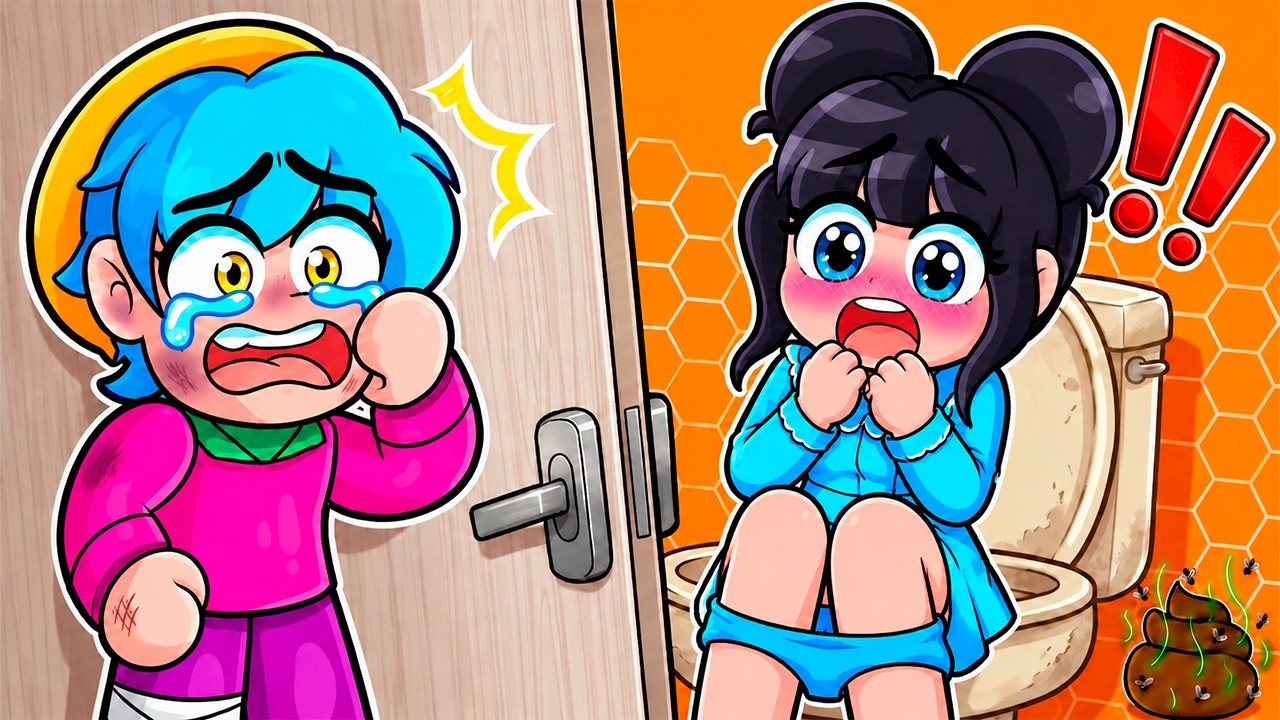 BABY SAJA está ENCERRADO en un BAÑO con ZOEY en ROBLOX! 😱