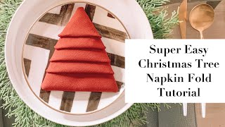 Super Easy Christmas Tree Napkin Fold Tutorial