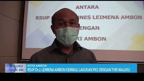 Penandatangan Perjanjian Kerja Sama Antara RSUP Dr. Johannes Leimena Ambon Dengan TVRI Ambon