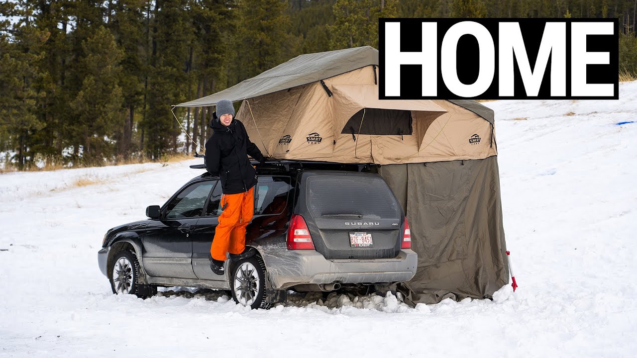 Одиночный зимний кемпинг на Subaru Forester (первый раз в одиночку)