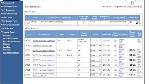 L&F Xcelerate -Dashboard Functions