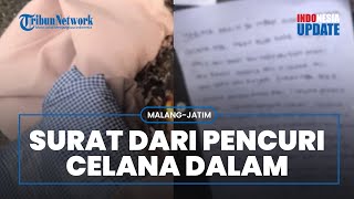 Celana Sering Hilang saat Dijemur di Kos Malang, Pelaku Kembalikan dan Beri Surat Habis Buat Onani