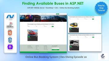 Finding Available Buses in ASP.NET | Online Bus Booking System | Dev Diving Episode 20