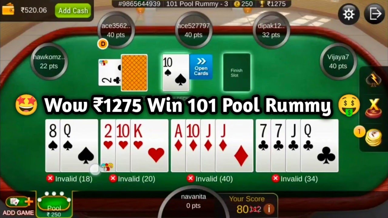 🤩 Wow ₹1275 Win 101 Pool Rummy 🤑 !! 101 Pool Rummy On Rummy Circle 