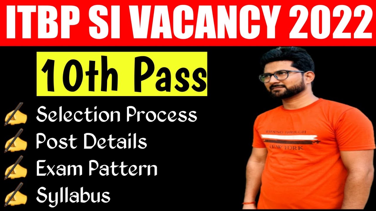 ITBP Sub Inspector (SI) Recruitment 2022 | itbp sub inspector vacancy 2022