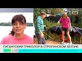 600-метровый флаг России развернули над Строгинским затоном
