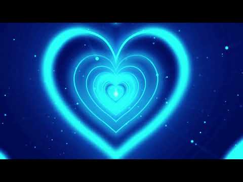 Neon Lights Love Heart Tunnel and Romantic Abstract Glow Particles TikTok Trend Background