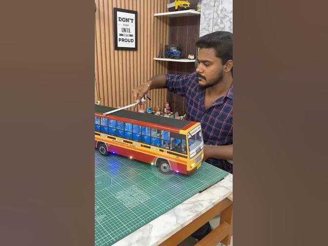 TNSTC bus Miniature 🧡 #handmade #tnstc #bus #miniature #making #video #tamil #tamilnadubus #art