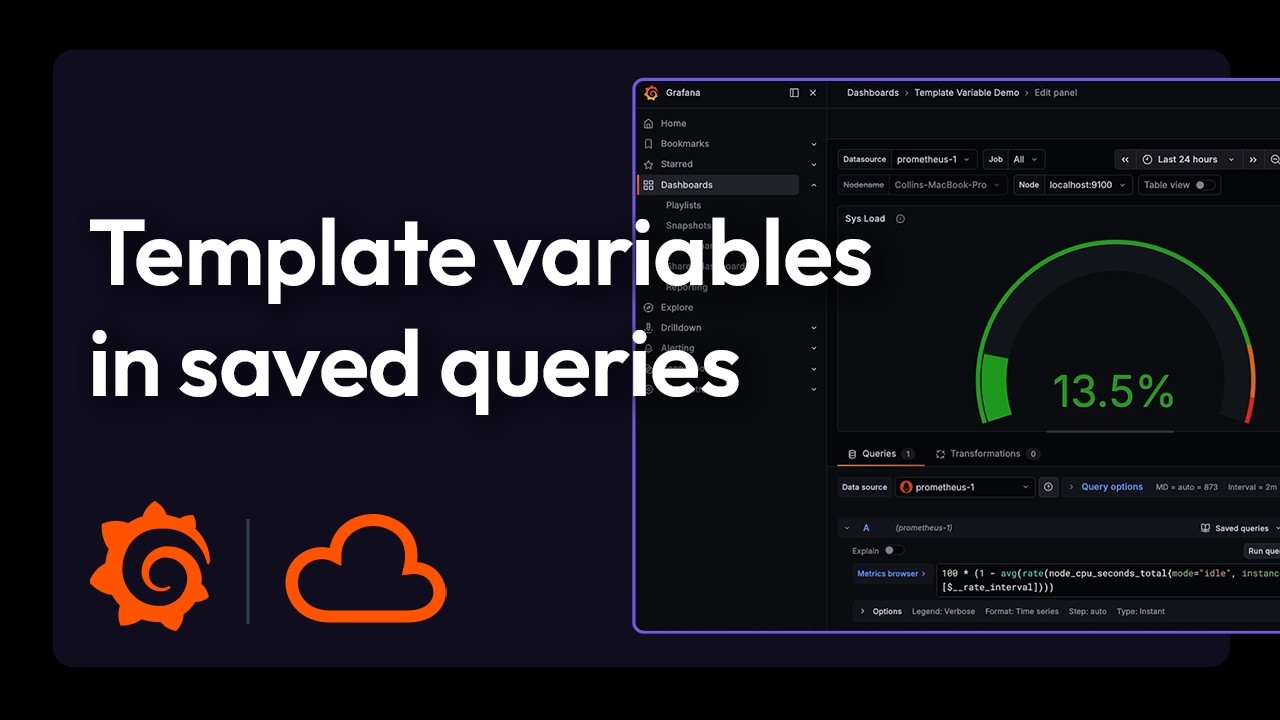 Saved queries now support template variables | Grafana Cloud - YouTube