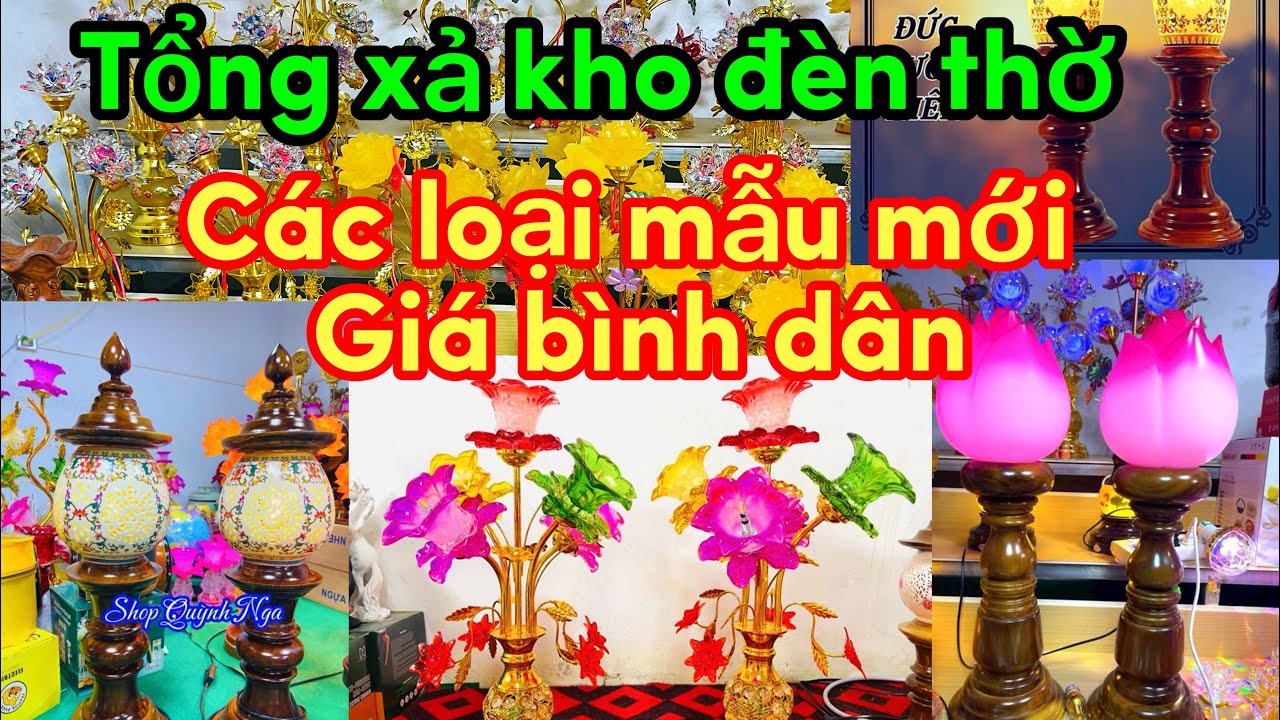 Tổng hợp xả kho.Đèn thờ ngũ sắc. Pha lê cao cấp. Đèn gỗ gụ Tam sinh đắc lộc, tào đức trường niên RẺ