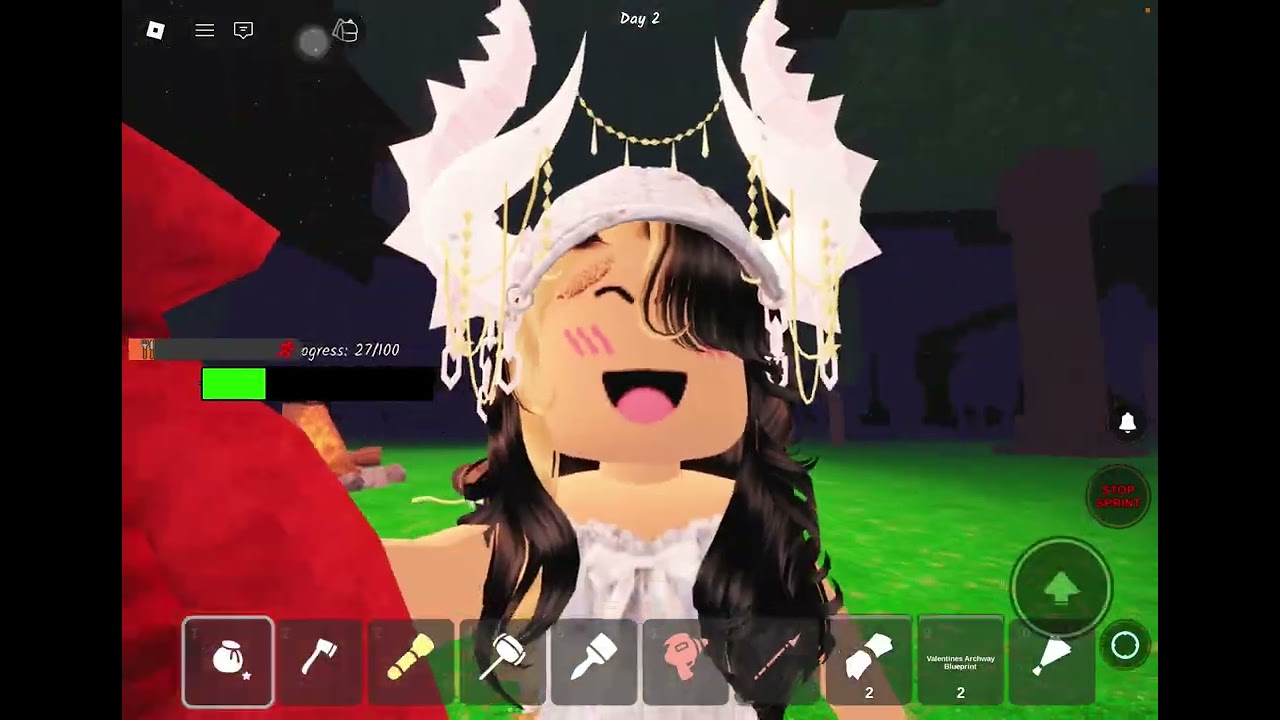 Playing 99 nights in the Forest(Roblox)(only made it up to night 4)