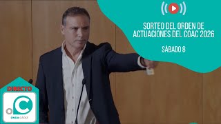 Sorteo Del Orden De Actuaciones Coac 2026