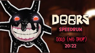 MY FIRST ROBLOX DOORS SPEEDRUN Solo (No Shop) [20:22]