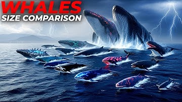 Monster Whales Size Comparison 3D | Aircraft Eater vs Sea Eater Whale vs Bloop vs Colossal Whale