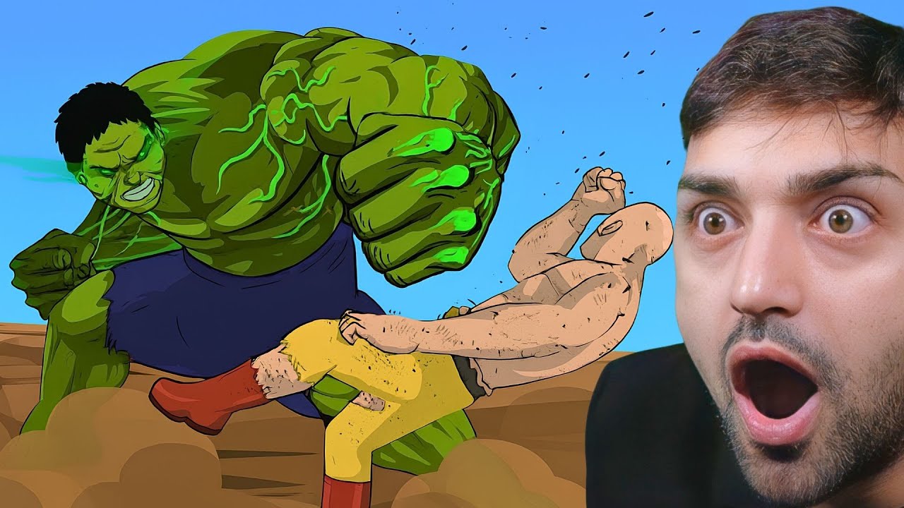 CANAVAR HULK VS ONE PUNCH MAN (SAITAMA) FAN YAPIMI ANİMASYON TEPKİ!
