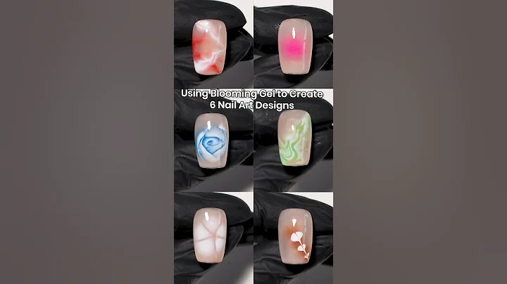 🖌️Using Blooming Gel to Create 6 Nail Art Designs💅