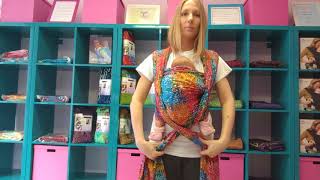 Hybrid Wrap: Front Wrap Cross Carry (FWCC) with Newborn, Legs Out