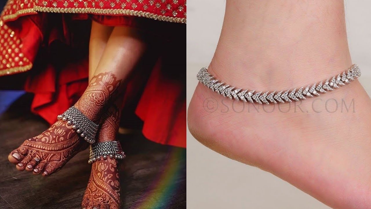 Latest silver anklets designs | Bridal anklets designs 2019 |silver payal designs