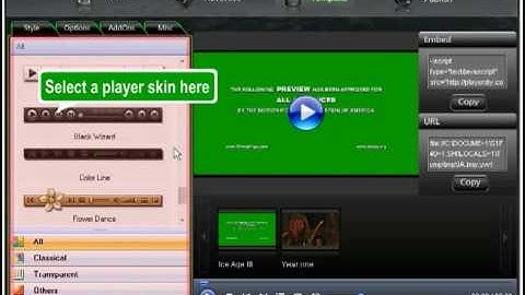 Customize FLV player flash video player and streaming FLV player for web on graphical interfaces  Moyea Web Player