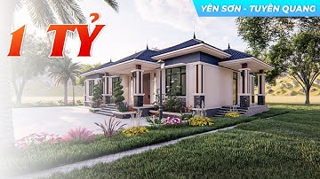 Tham Khảo Ngay Mẫu Nhà Cấp 4 Mái Nhật 1 TỶ Kiến Trúc Hiện Đại 4 Phòng Ngủ Tại Yên Sơn Tuyên Quang