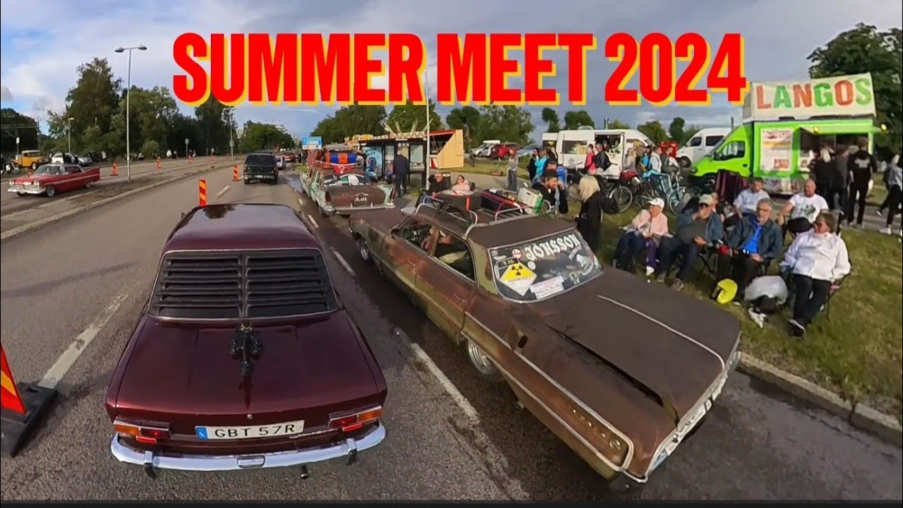VÄSTERÅS SUMMER MEET 2024 pilsnerbilar/cruising/360 kamera - YouTube