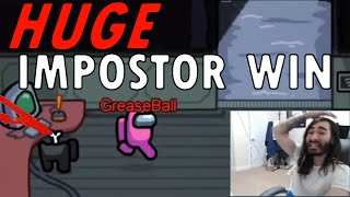 Moistcr1tikal "HUGE" IMPOSTOR WIN | Among Us Imposter