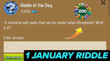 Riddle Of The Day Zoo 1 January | Zoo Riddle Of The Day 1 January | Riddle Of The Day Code Zoo