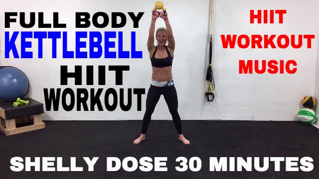 Total Body Cardio Kettlebell Hiit Workout Video Kettlebell Workout Kettlebell Hiit Hiit Workout Hiit Workout Videos